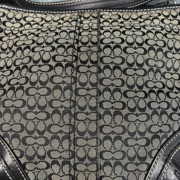 Coach 44718 Soho Mini Signature Swingpack Cross Body Purse Black Gray Jacquard - Picture 2 of 11